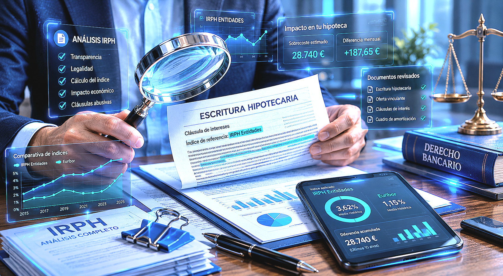 Análisis documental de una hipoteca IRPH con enfoque legaltech y financiero