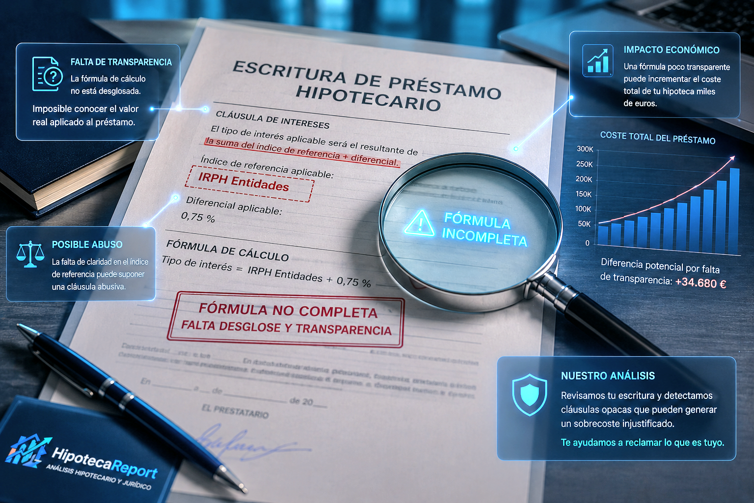 Hipoteca REDAL con fórmula ausente y revisión matemática del cálculo de cuotas